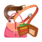 Bolsas, cintos e carteiras