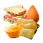 Pastéis, salgados e sanduiches